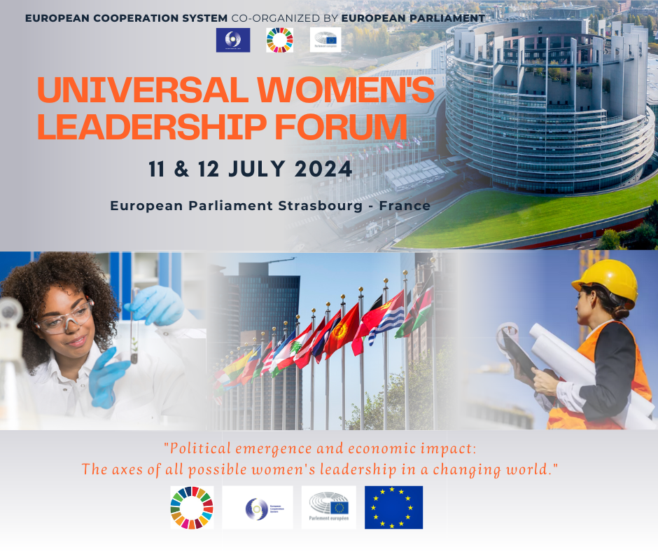 Forum Universel du Leadership Féminin - Parlement Européen - Gabriel MVOGO - Système Europeen de Coopération - SEC