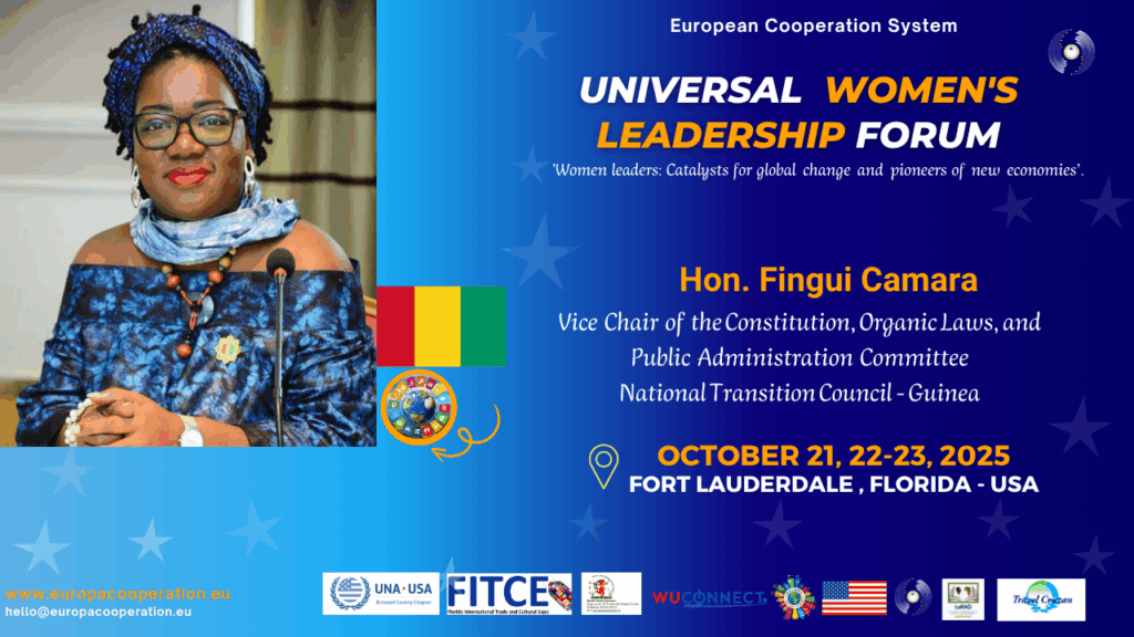 Forum Universel du Leadership Féminin - USA 2025 - Hon. Fingui Camara, vice-président de la commission de la Constitution, des lois organiques et de l'administration publique – CNT Guinée
