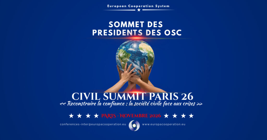 Sommet des Présidents d’OSC - Civil Summit Paris 2026 - European Cooperation System - Système Européen de Coopération.
